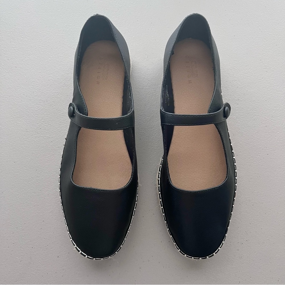 ASOS Black Mary Jane Espadrille Flats - Picture 4 of 9